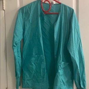 Jade green Medline scrub jacket